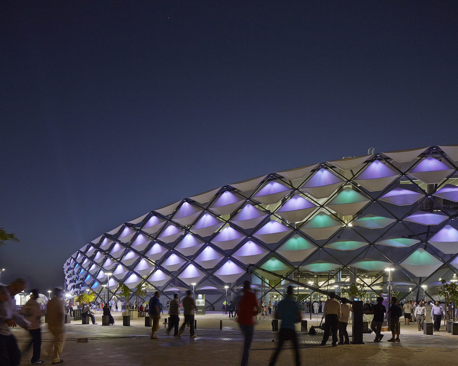 The new Hazza Bin Zayed stadium, Abu Dhabi. At the old stadium, matches achieved crowds in the region of 500, whilst the new stadium and enabling development has seen a change to capacity crowds for most matches.